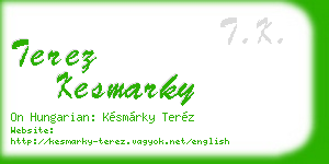 terez kesmarky business card